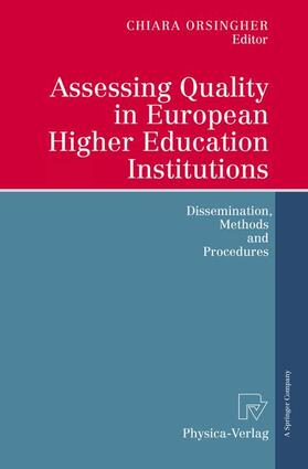 Orsingher |  Assessing Quality in European Higher Education Institutions | Buch |  Sack Fachmedien