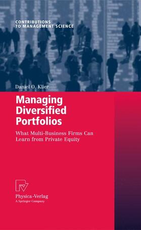 Klier |  Managing Diversified Portfolios | Buch |  Sack Fachmedien