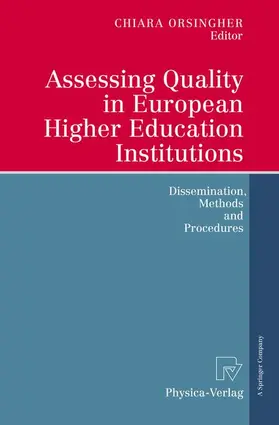 Orsingher |  Assessing Quality in European Higher Education Institutions | Buch |  Sack Fachmedien