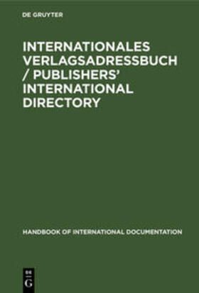 Degruyter |  Internationales Verlagsadreßbuch / Publishers' international directory | Buch |  Sack Fachmedien