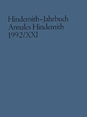 Hindemith-Institut, Frankfurt / Main |  Hindemith-Jahrbuch | Buch |  Sack Fachmedien