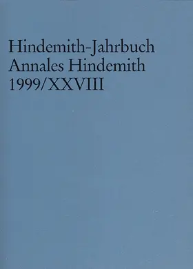 Hindemith-Institut, Frankfurt / Main |  Hindemith-Jahrbuch | Buch |  Sack Fachmedien