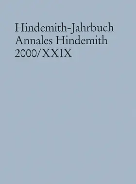 Hindemith-Institut, Frankfurt / Main |  Hindemith-Jahrbuch | Buch |  Sack Fachmedien