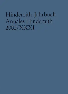 Hindemith-Institut, Frankfurt / Main |  Hindemith-Jahrbuch | Buch |  Sack Fachmedien