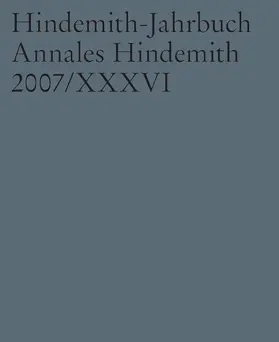 Hindemith-Institut, Frankfurt / Main |  Hindemith-Jahrbuch | Buch |  Sack Fachmedien