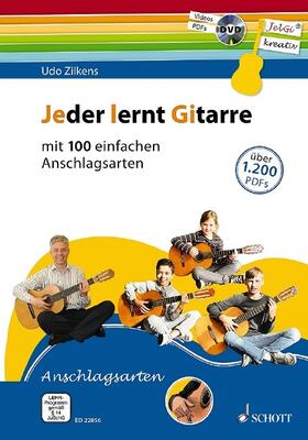 Zilkens |  Zilkens, U: Jeder lernt Gitarre - 100 Anschlagsarten/+CD | Buch |  Sack Fachmedien