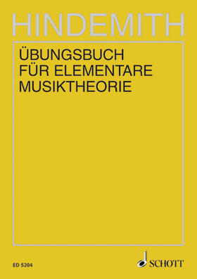 Hindemith |  Übungsbuch für elementare Musiktheorie | Buch |  Sack Fachmedien