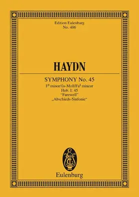 Haydn / Praetorius |  Symphony No. 45 F# minor, "Farewell" | eBook | Sack Fachmedien