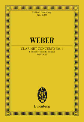 Weber / Heidlberger |  Clarinet Concerto No. 1 F minor | eBook | Sack Fachmedien