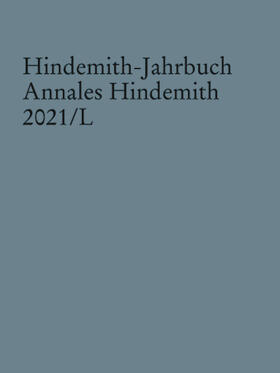 Hindemith-Institut, Frankfurt / Main |  Hindemith-Jahrbuch | Buch |  Sack Fachmedien