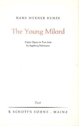  Der junge Lord. The Young Milord | Buch |  Sack Fachmedien