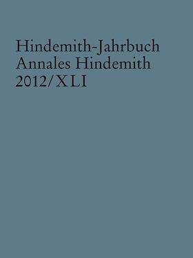 Hindemith-Institut, Frankfurt / Main |  Hindemith-Jahrbuch | Buch |  Sack Fachmedien