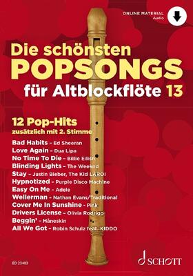  Die schönsten Popsongs für Alt-Blockflöte Band 13 | Buch |  Sack Fachmedien