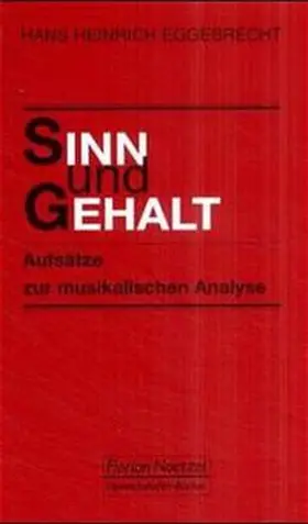 Eggebrecht / Schaal |  Sinn und Gehalt | Buch |  Sack Fachmedien