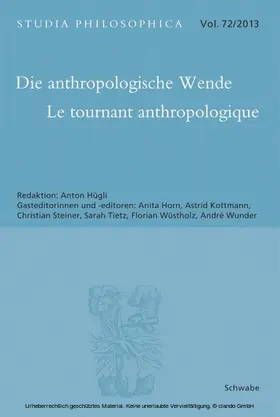 Hügli |  Die anthropologische Wende - Le tournant anthropologique | eBook | Sack Fachmedien