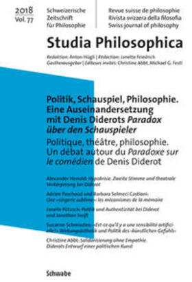 Abbt / Festl |  Politik, Schauspiel, Philosophie. Eine Auseinandersetzung mit Denis Diderots Paradox über den Schauspieler | Buch |  Sack Fachmedien