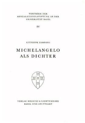 Zamboni |  Michelangelo als Dichter | Buch |  Sack Fachmedien