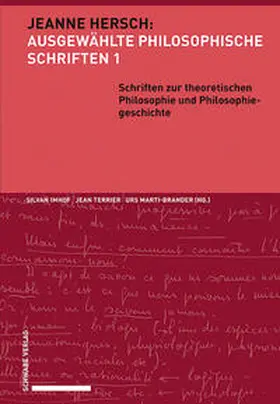 Imhof / Terrier / Marti-Brander |  Schriften zur theoretischen Philosophie und Philosophiegeschichte | Buch |  Sack Fachmedien