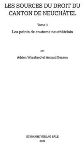  Les points de coutume neuchâtelois | Buch |  Sack Fachmedien