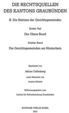  Die Rechtsquellen der Gerichtsgemeinden am Hinterrhein. | Buch |  Sack Fachmedien