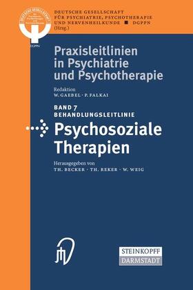 Becker / Reker / Weig |  Behandlungsleitlinie Psychosoziale Therapien | eBook | Sack Fachmedien
