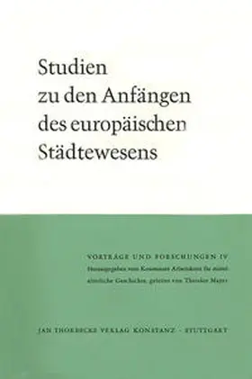  Studien zu den Anfängen des europäischen Städtewesens | Buch |  Sack Fachmedien