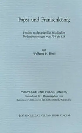 Fritze |  Papst und Frankenkönig | Buch |  Sack Fachmedien