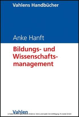 Hanft |  Bildungs- und Wissenschaftsmanagement | eBook | Sack Fachmedien