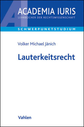 Jänich |  Jänich, V: Lauterkeitsrecht | Buch |  Sack Fachmedien