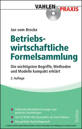 Brocke |  Formelsammlung zur Betriebswirtschaftslehre | eBook | Sack Fachmedien