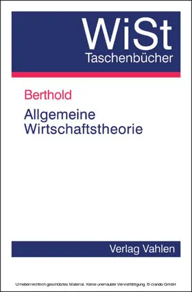  Allgemeine Wirtschaftstheorie | eBook | Sack Fachmedien