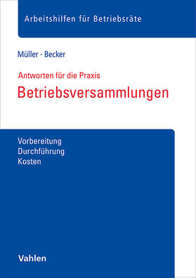 Müller / Becker |  Betriebsversammlungen | Buch |  Sack Fachmedien
