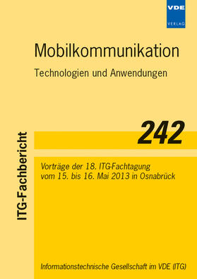 ITG / Informationstechnische Gesellschaft im VDE (ITG) |  Mobilkommunikation (ITG-FB 242) | Buch |  Sack Fachmedien