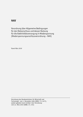VDE VERLAG GmbH |  NAV Strom - Niederspannungsanschlussverordnung | Buch |  Sack Fachmedien