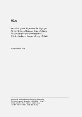 VDE VERLAG GmbH |  NDAV Gas - Niederdruckanschlussverordnung | Buch |  Sack Fachmedien