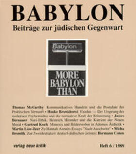 Diner / Brumlik / Koch |  Babylon / Babylon 6 | Buch |  Sack Fachmedien