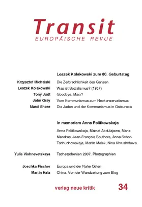 Judt / Shore / Hala |  Transit 34. Europäische Revue | eBook | Sack Fachmedien