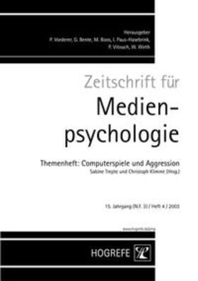Trepte / Klimmt | Zeitschrift für Medienpsychologie | Buch | 978-3-8017-1823-7 | sack.de