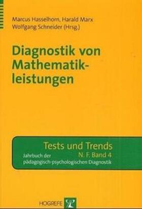 Hasselhorn / Schneider / Marx |  Diagnostik von Mathematikleistungen | Buch |  Sack Fachmedien