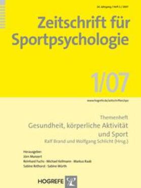 Brand / Schlicht | Zeitschrift für Sportpsychologie | Buch | 978-3-8017-2067-4 | sack.de