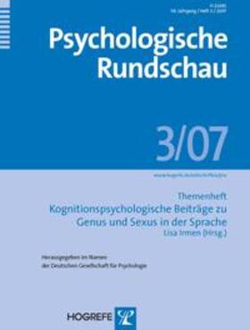 Imren / Irmen |  Kognitionspsychologische Beiträge zu Genus und Sexus in der Sprache | Buch |  Sack Fachmedien