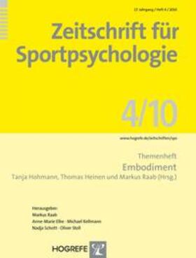 Hohmann / Heinen / Raab |  Zeitschrift für Sportpsychologie | Buch |  Sack Fachmedien