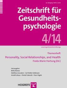 Hartung |  Personality, Social Realtionships, and Health | Buch |  Sack Fachmedien