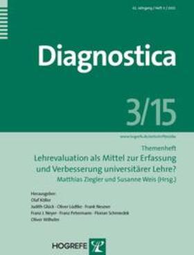 Ziegler / Weis | Diagostica 3/2015 | Buch | 978-3-8017-2685-0 | sack.de