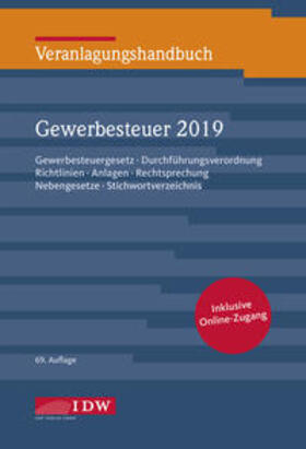 Institut der Wirtschaftsprüfer in Deutschland e.V. |  Veranlagungshandbuch Gewerbesteuer 2019 | Buch |  Sack Fachmedien