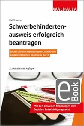 Hauner |  Schwerbehindertenausweis erfolgreich beantragen | eBook | Sack Fachmedien