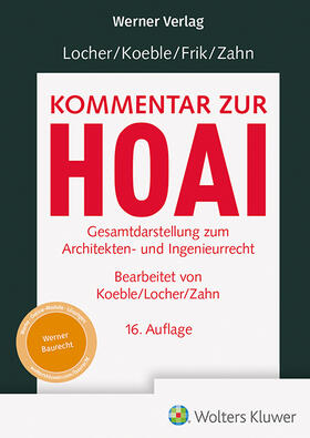 Locher / Koeble / Frik |  Locher / Koeble / Frik / Zahn, Kommentar zur HOAI | Buch |  Sack Fachmedien