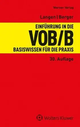 Kapellmann / Berger / Langen |  Einführung in die VOB/B | Buch |  Sack Fachmedien