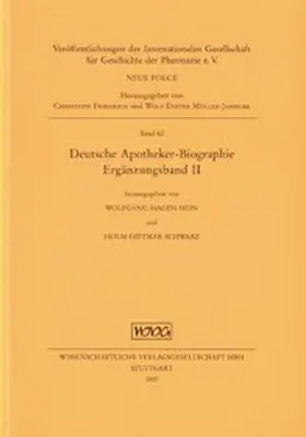 Hein / Schwarz | Deutsche Apotheker-BiographieErgänzungsband II | Buch | 978-3-8047-1565-3 | sack.de