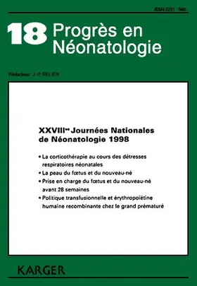  Journées Nationales de Néonatologie 1998 | Buch |  Sack Fachmedien